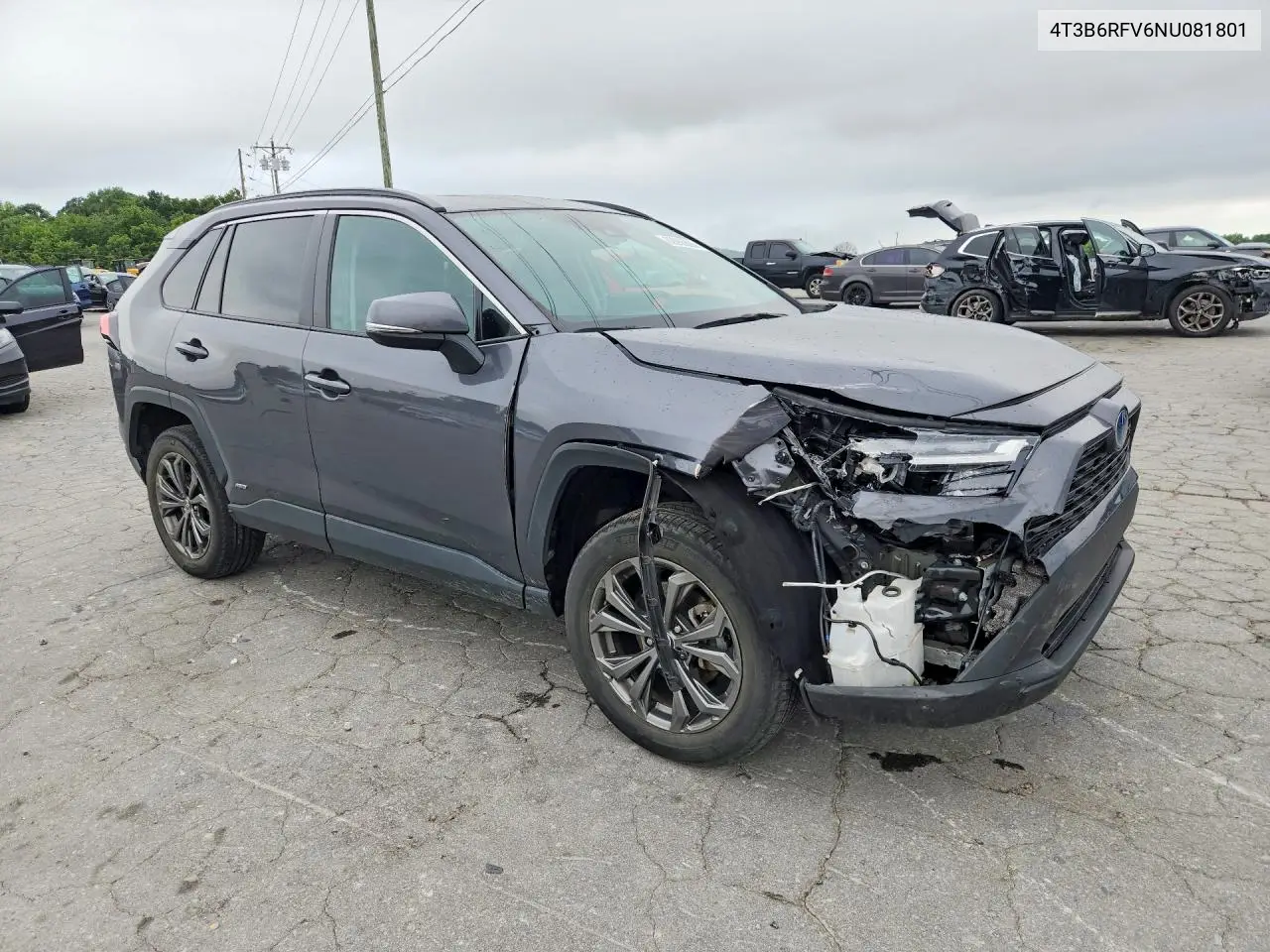 2022 Toyota Rav4 Xle Premium VIN: 4T3B6RFV6NU081801 Lot: 62066206