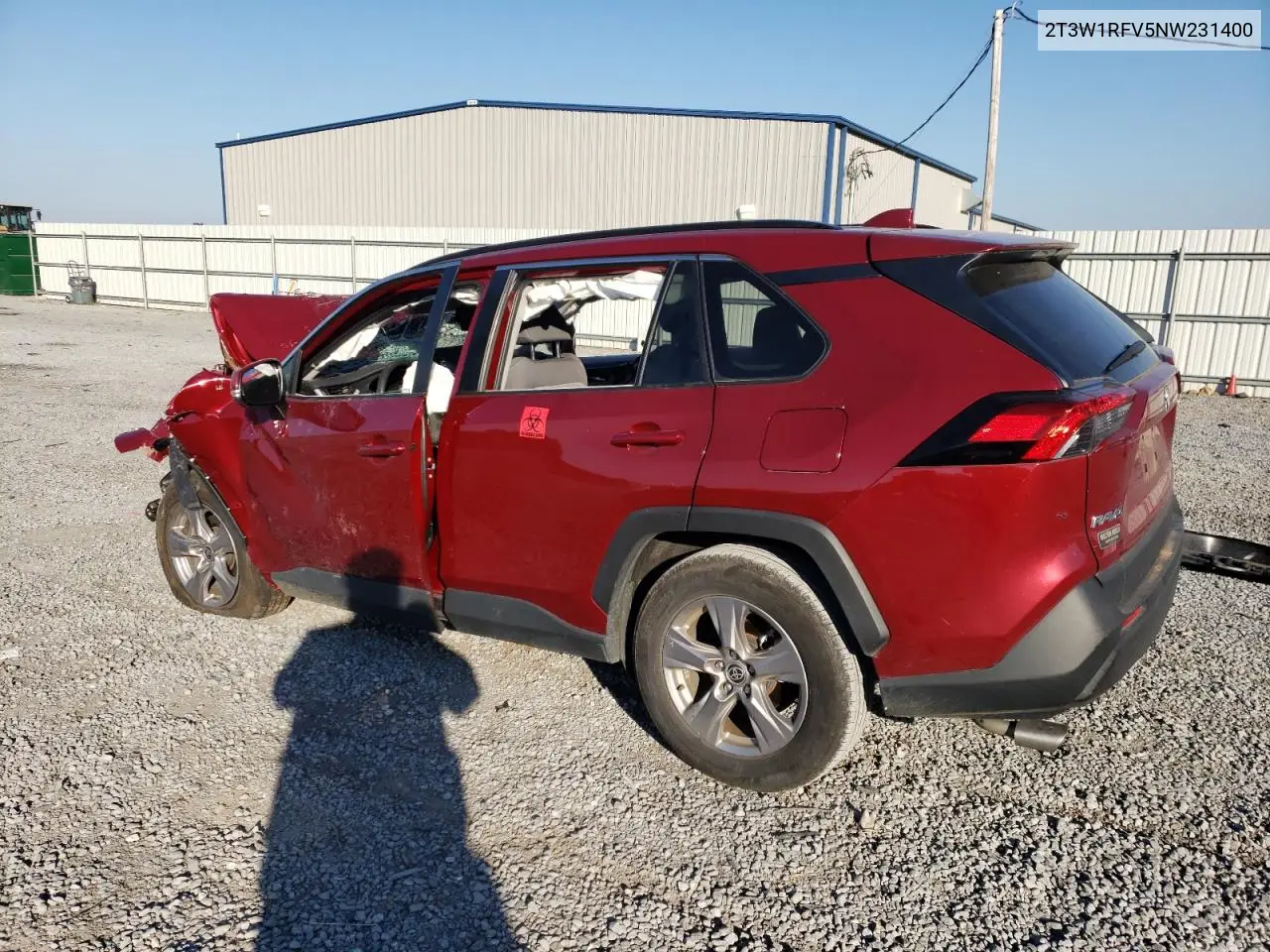 2T3W1RFV5NW231400 2022 Toyota Rav4 Xle