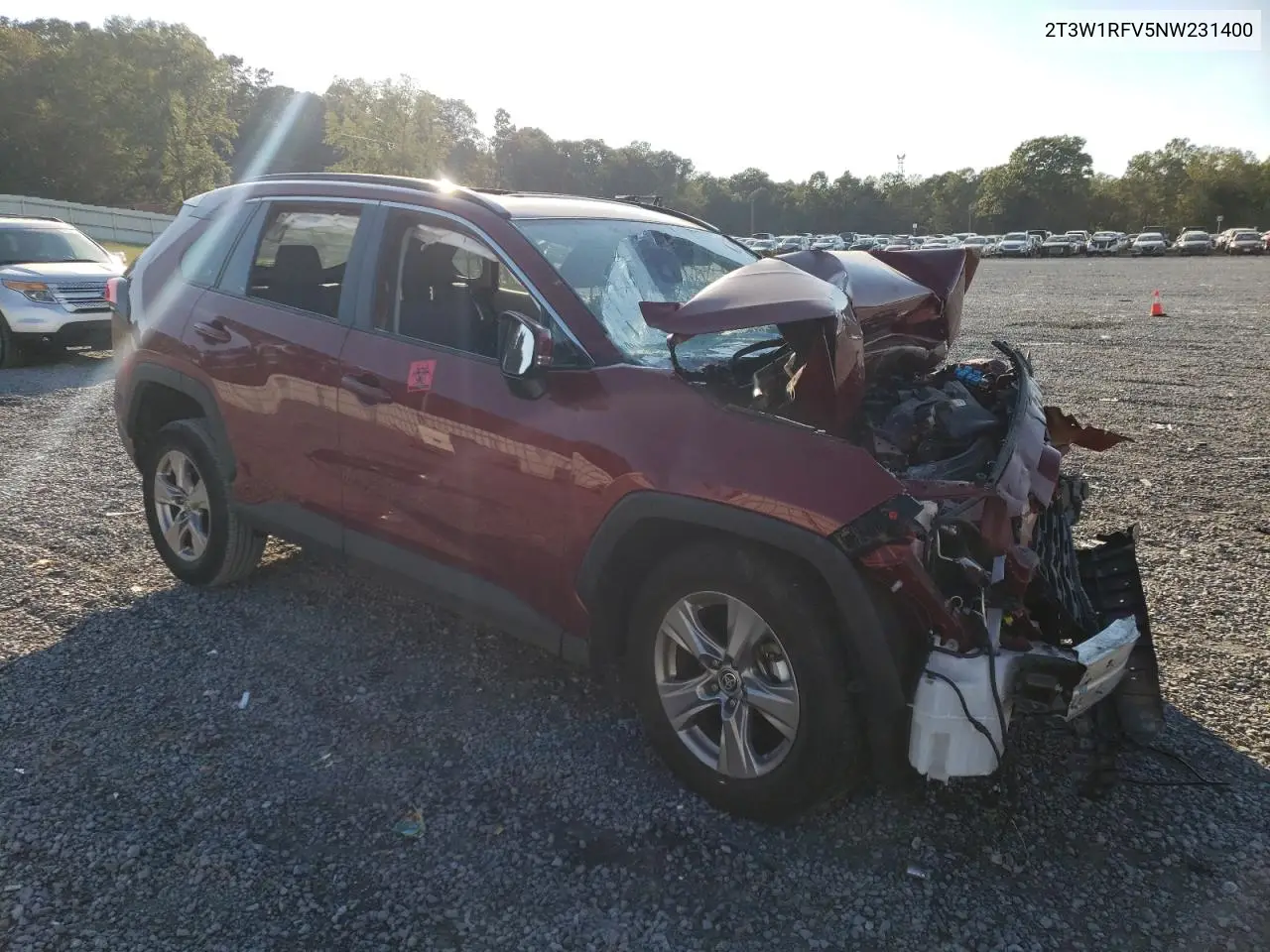 2T3W1RFV5NW231400 2022 Toyota Rav4 Xle