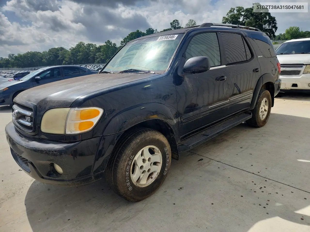 2001 Toyt Sequoia VIN: 5TDZT38A31S047681 Lot: 55766346