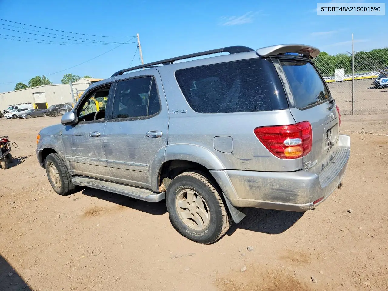 2001 Toyota Sequoia Limited VIN: 5TDBT48A21S001590 Lot: 59551716