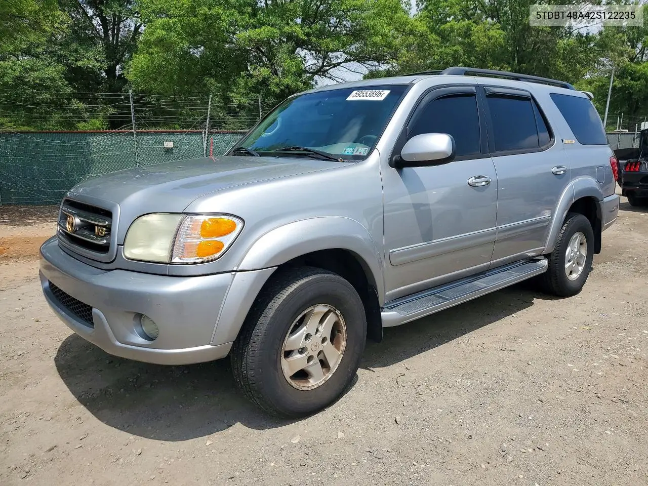 2002 Toyota Sequoia Limited VIN: 5TDBT48A42S122235 Lot: 59553896