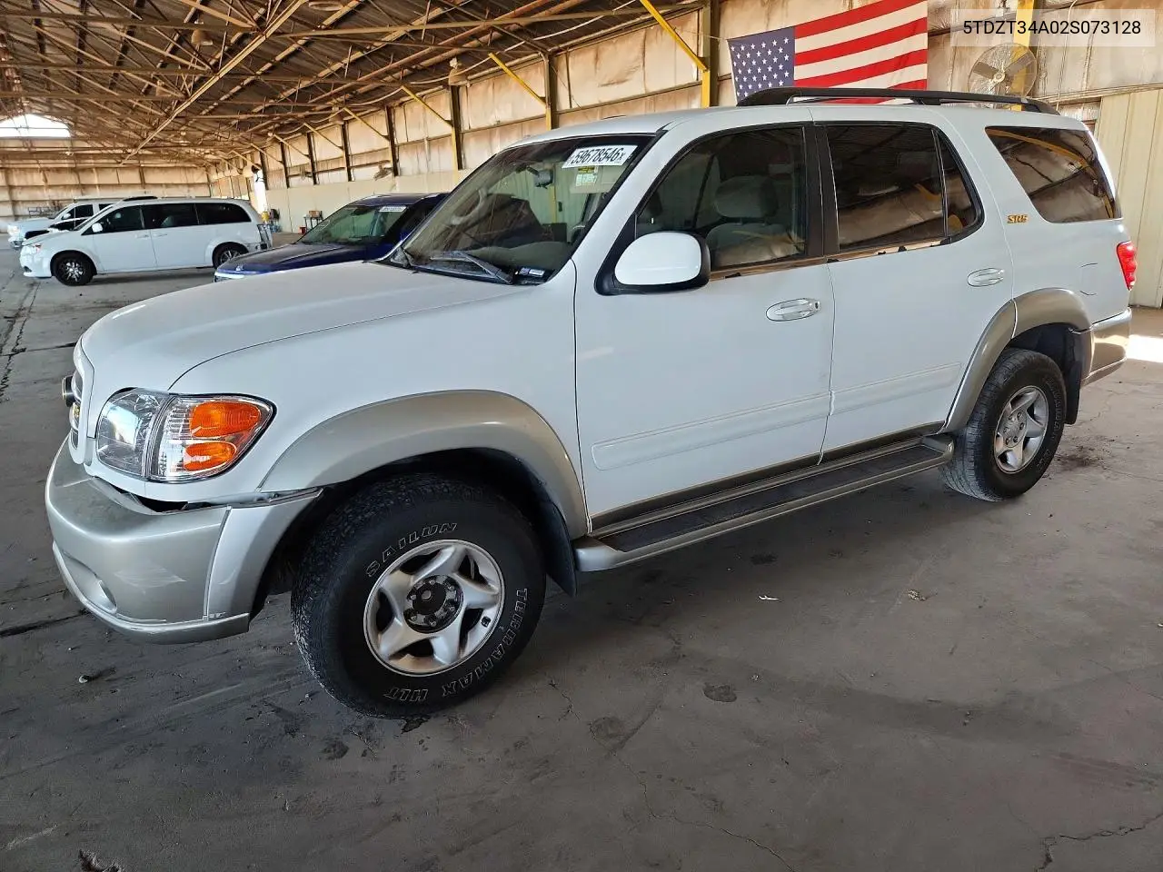 2002 Toyota Sequoia Sr5 VIN: 5TDZT34A02S073128 Lot: 59678546