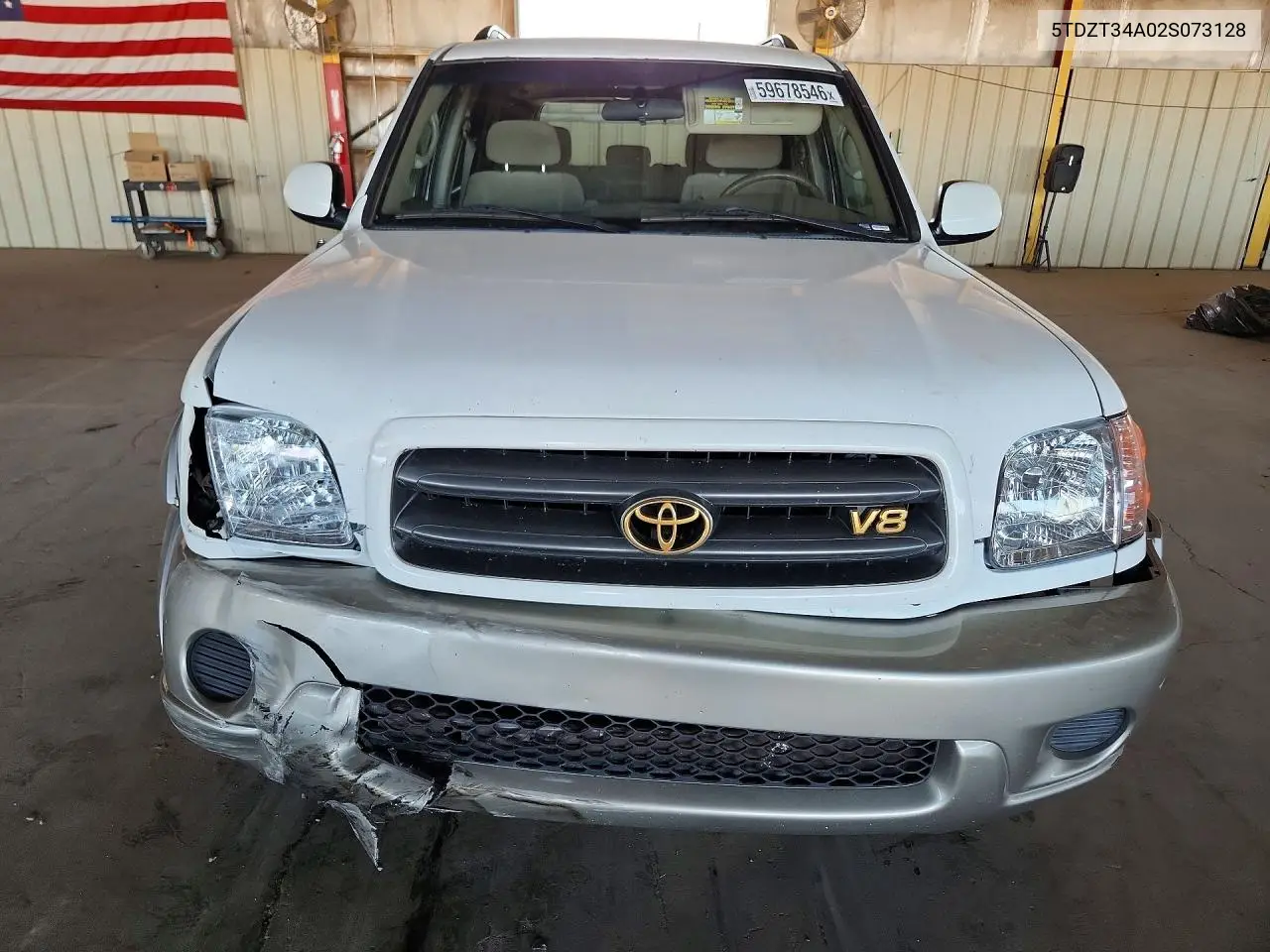 2002 Toyota Sequoia Sr5 VIN: 5TDZT34A02S073128 Lot: 59678546