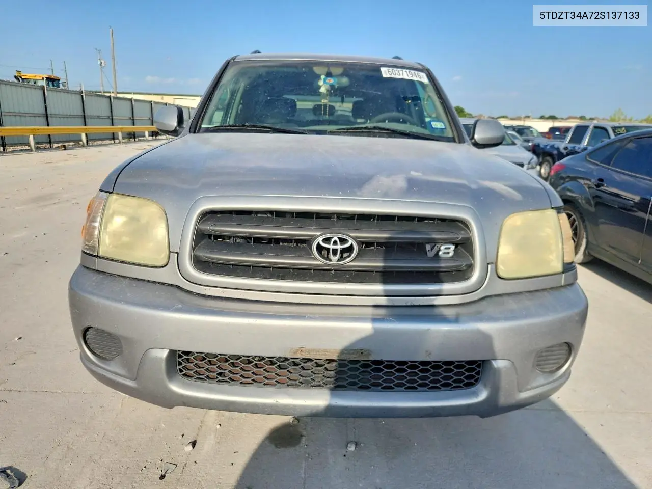 2002 Toyota Sequoia Sr5 VIN: 5TDZT34A72S137133 Lot: 60371946