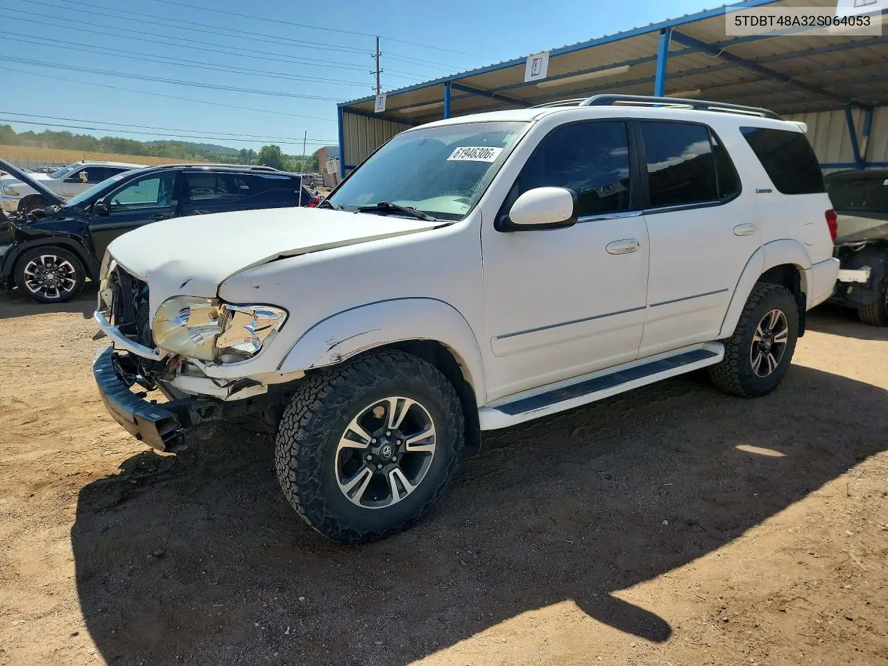 2002 Toyota Sequoia Limited VIN: 5TDBT48A32S064053 Lot: 61946306