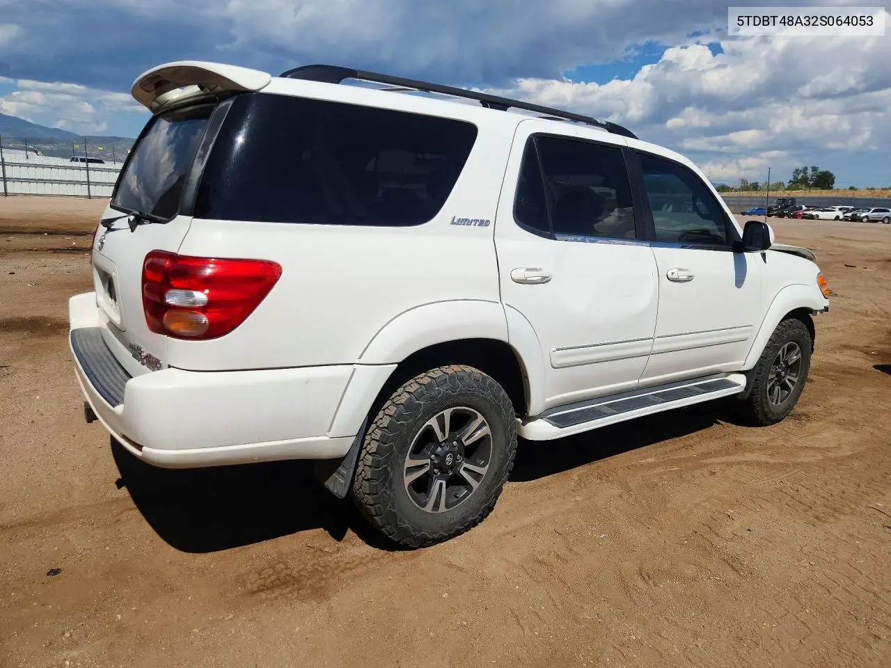 2002 Toyota Sequoia Limited VIN: 5TDBT48A32S064053 Lot: 61946306