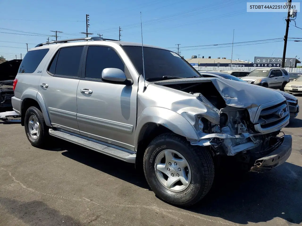 5TDBT44A22S107741 2002 Toyota Sequoia Sr5