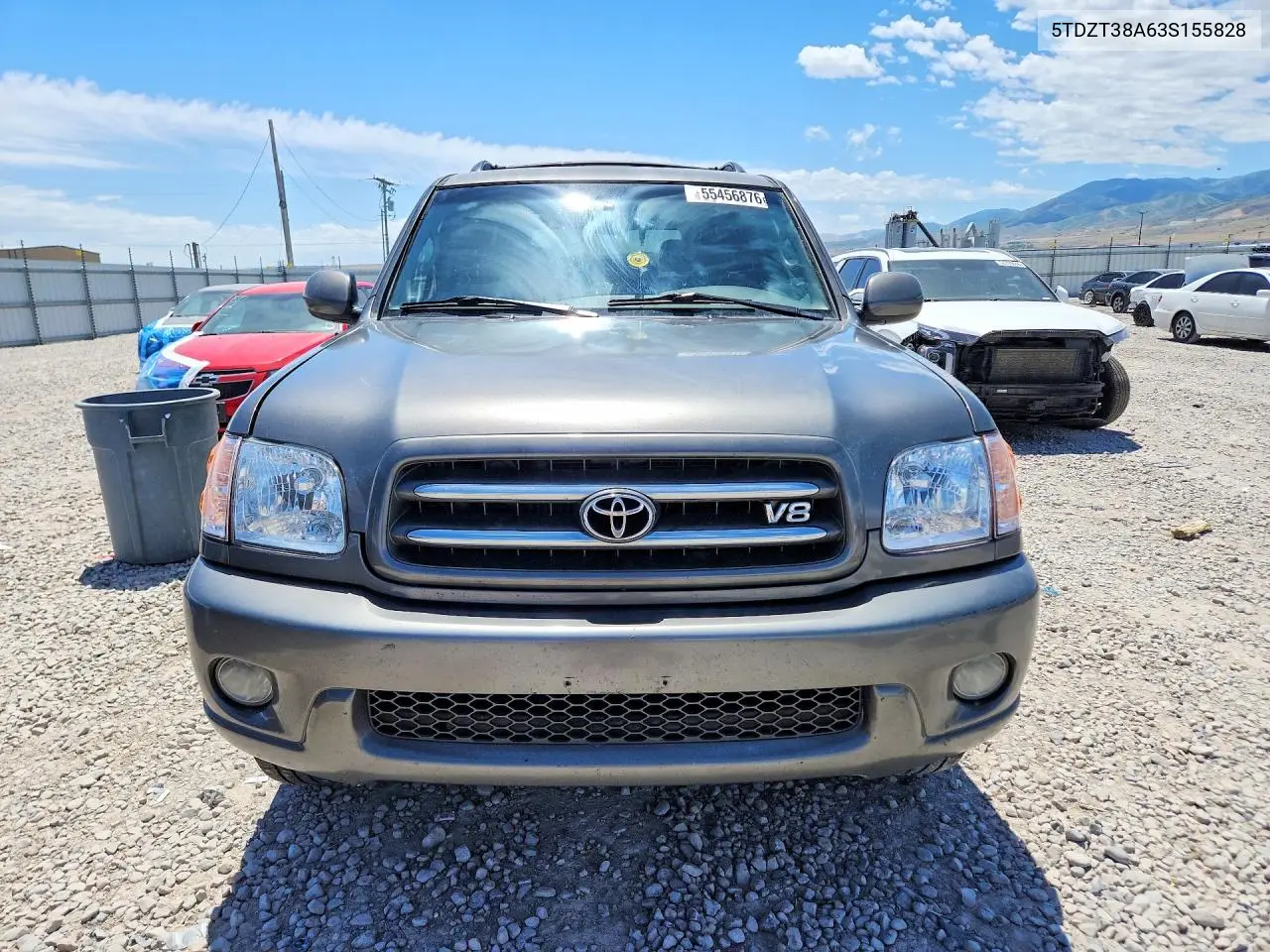 2003 Toyota Sequoia Limited VIN: 5TDZT38A63S155828 Lot: 55456876