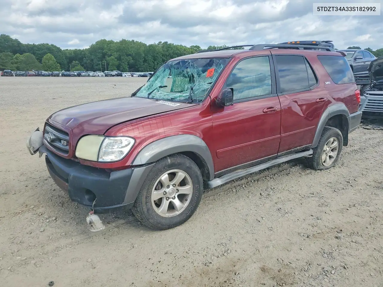 2003 Toyota Sequoia Sr5 VIN: 5TDZT34A33S182992 Lot: 56937376