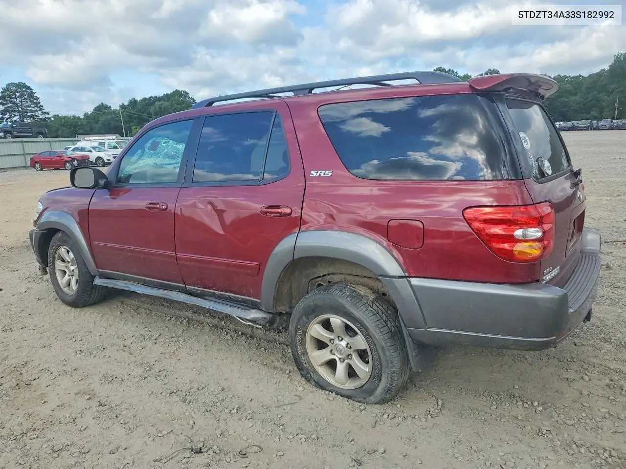 2003 Toyota Sequoia Sr5 VIN: 5TDZT34A33S182992 Lot: 56937376