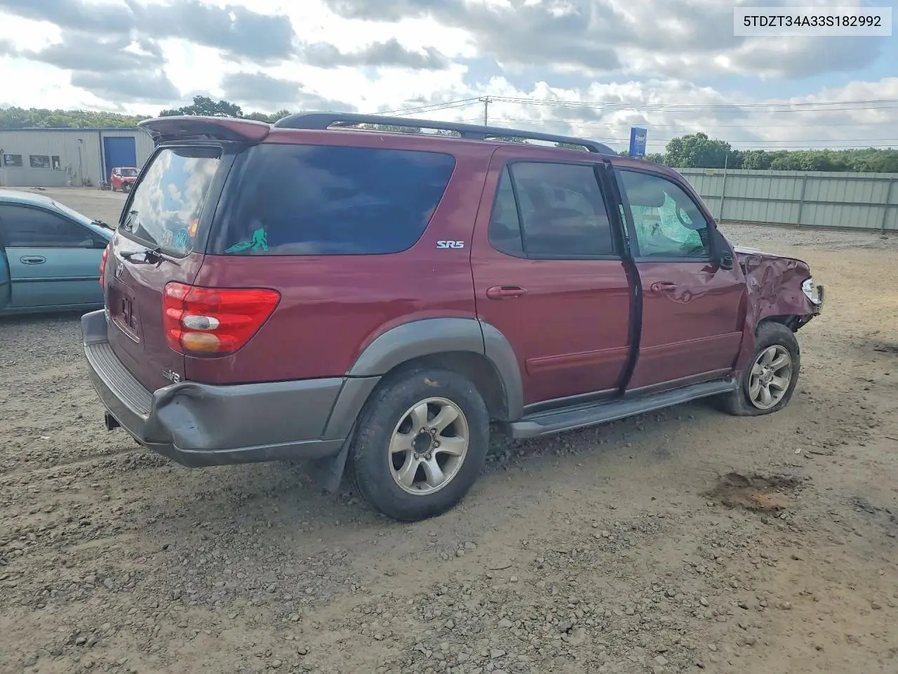 2003 Toyota Sequoia Sr5 VIN: 5TDZT34A33S182992 Lot: 56937376