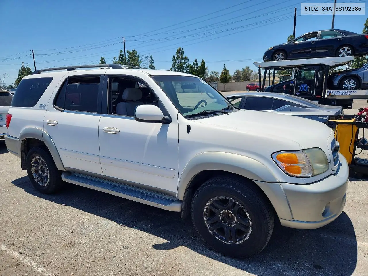2003 Toyota Sequoia Sr5 VIN: 5TDZT34A13S192386 Lot: 57543006