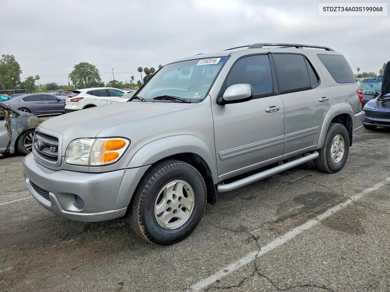 2003 Toyota Sequoia Sr5 VIN: 5TDZT34A03S199068 Lot: 57592516