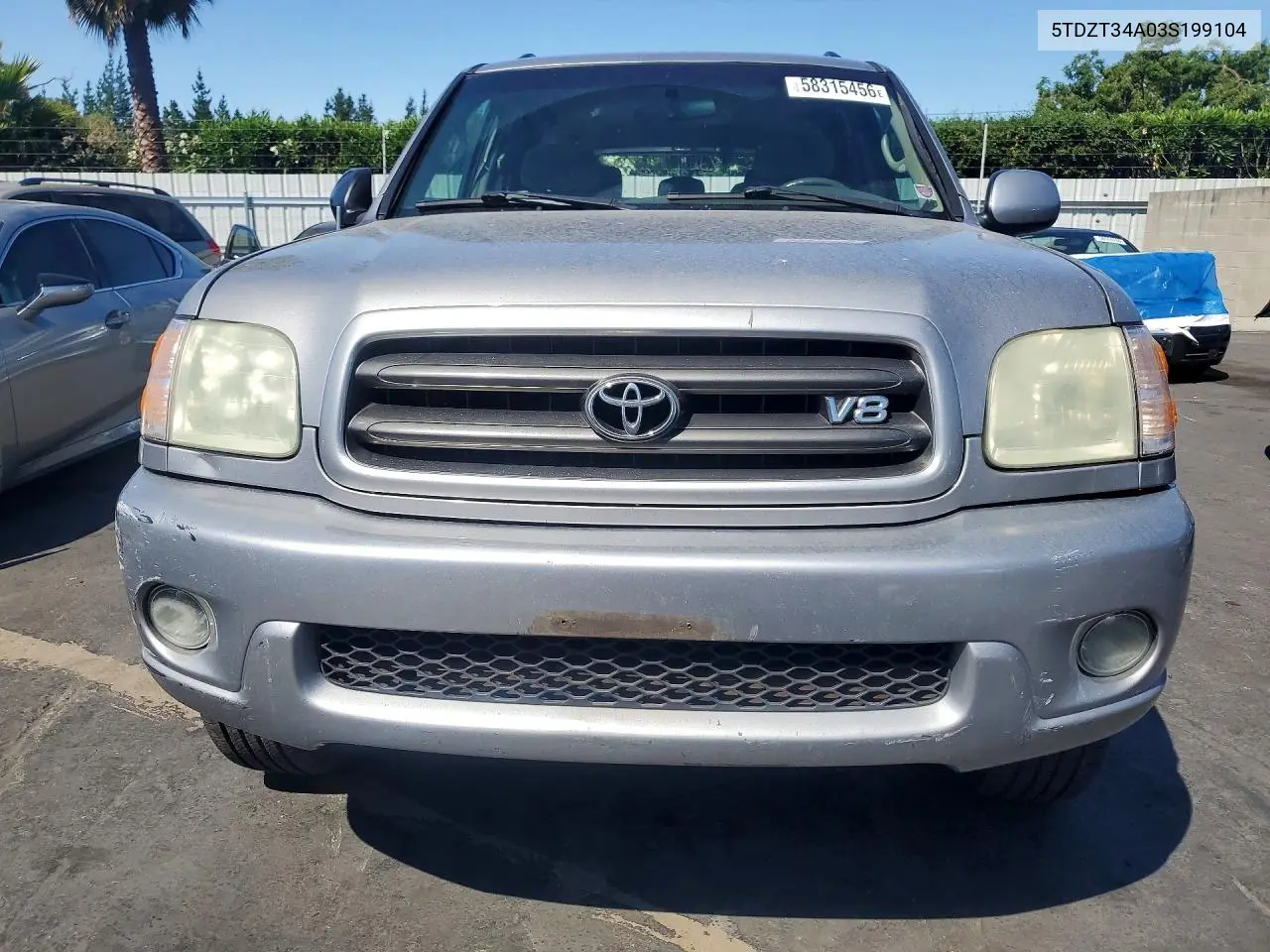 2003 Toyota Sequoia Sr5 VIN: 5TDZT34A03S199104 Lot: 58315456