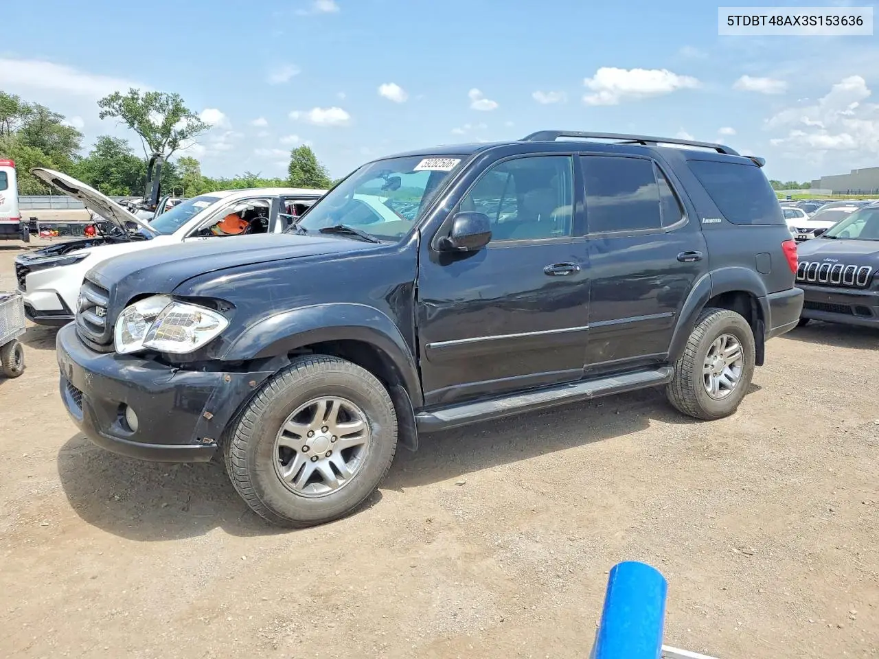 2003 Toyota Sequoia Limited VIN: 5TDBT48AX3S153636 Lot: 59282506