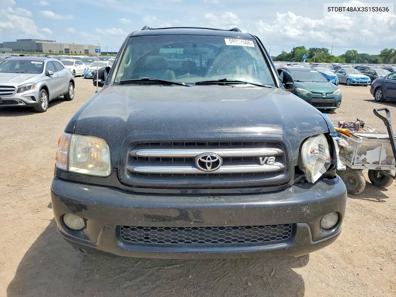 2003 Toyota Sequoia Limited VIN: 5TDBT48AX3S153636 Lot: 59282506