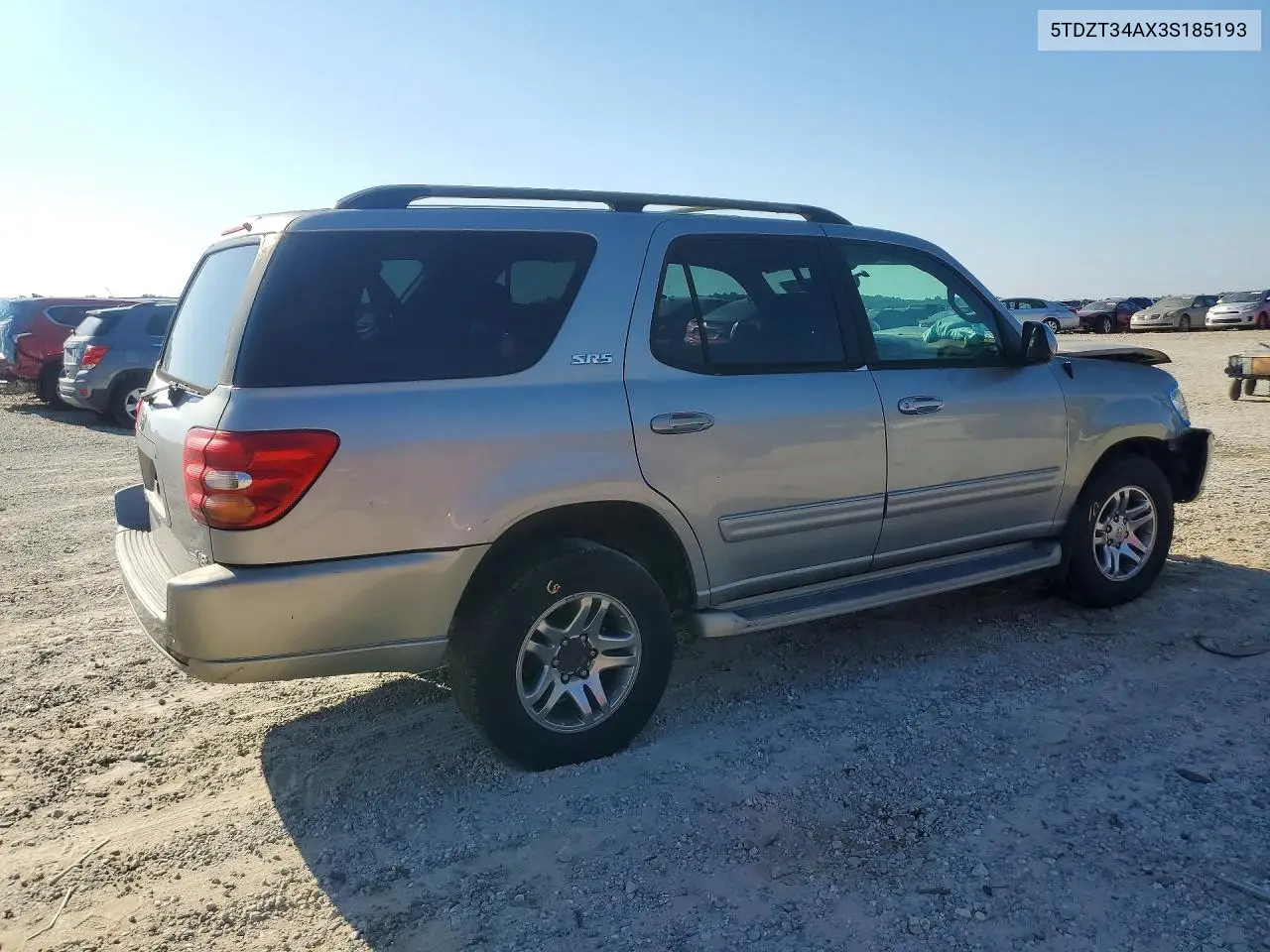 2003 Toyota Sequoia Sr5 VIN: 5TDZT34AX3S185193 Lot: 60058836