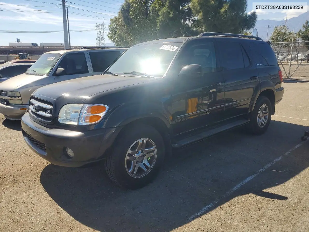 2003 Toyota Sequoia Limited VIN: 5TDZT38A63S183239 Lot: 61322326