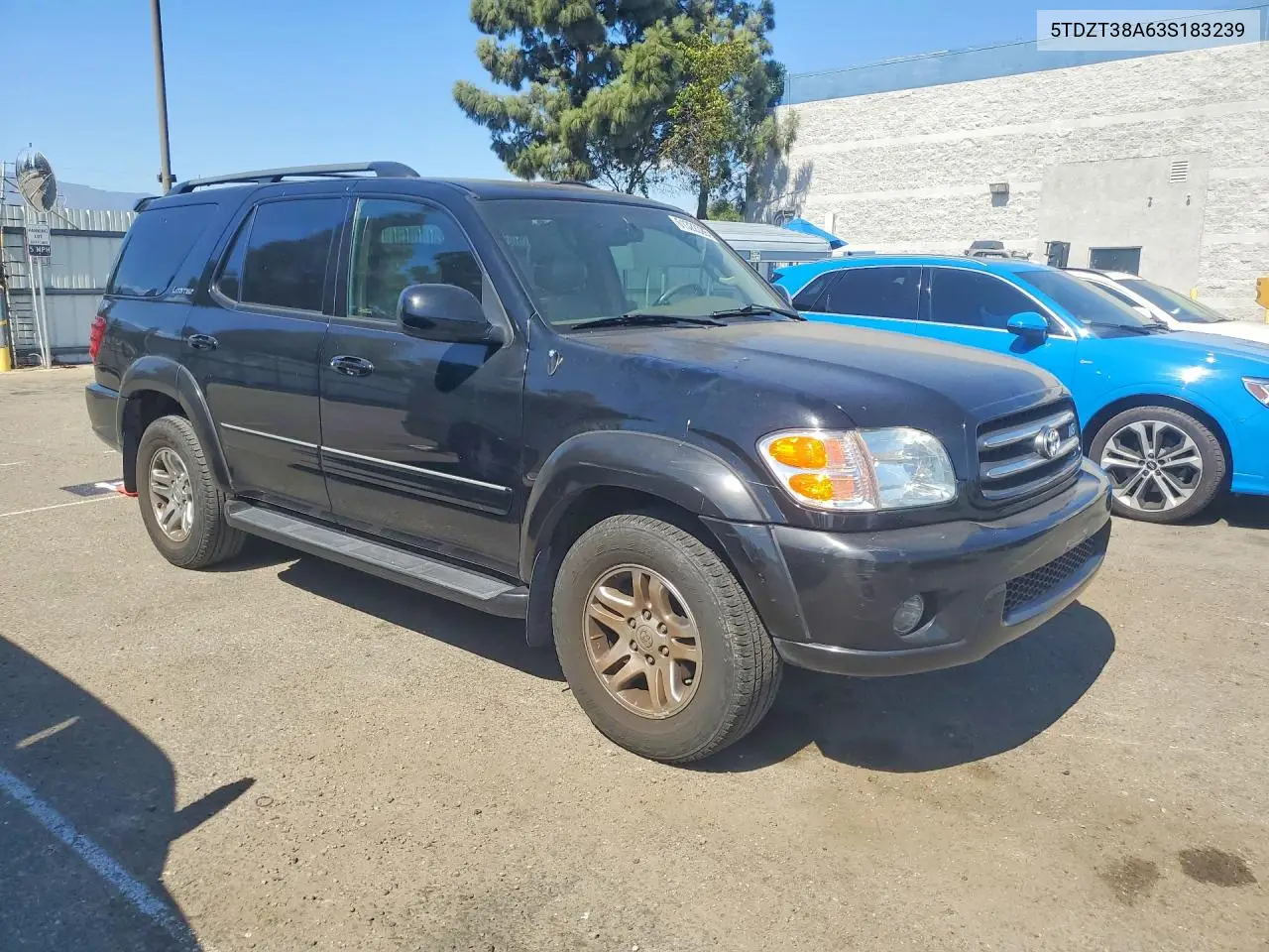 2003 Toyota Sequoia Limited VIN: 5TDZT38A63S183239 Lot: 61322326