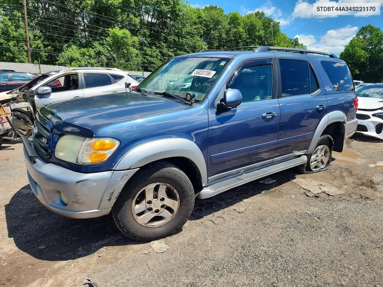 2004 Toyota Sequoia Sr5 VIN: 5TDBT44A34S221170 Lot: 56820706