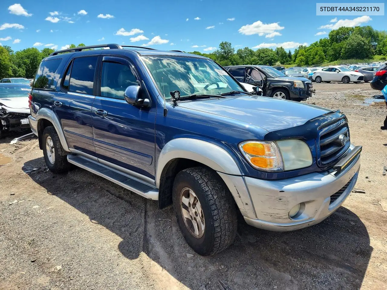 2004 Toyota Sequoia Sr5 VIN: 5TDBT44A34S221170 Lot: 56820706