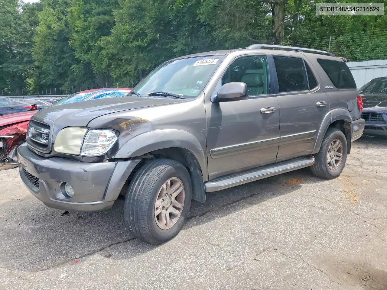 2004 Toyota Sequoia Limited VIN: 5TDBT48A54S216529 Lot: 62008426
