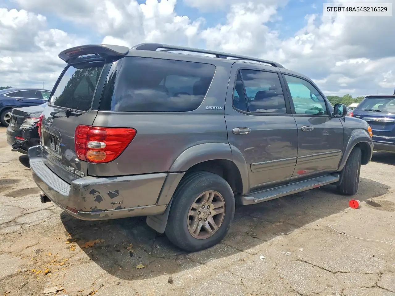 2004 Toyota Sequoia Limited VIN: 5TDBT48A54S216529 Lot: 62008426