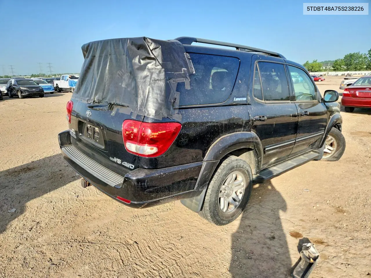 2005 Toyota Sequoia Limited VIN: 5TDBT48A75S238226 Lot: 77249625