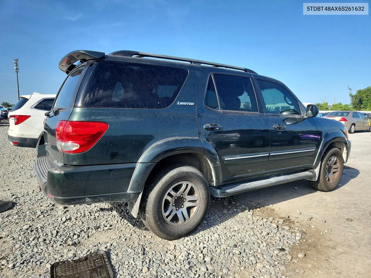 2006 Toyota Sequoia Limited VIN: 5TDBT48AX6S261632 Lot: 60623426