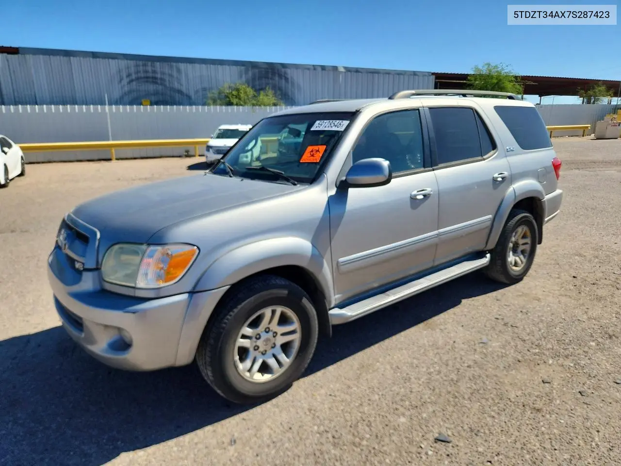 2007 Toyota Sequoia Sr5 VIN: 5TDZT34AX7S287423 Lot: 59128546