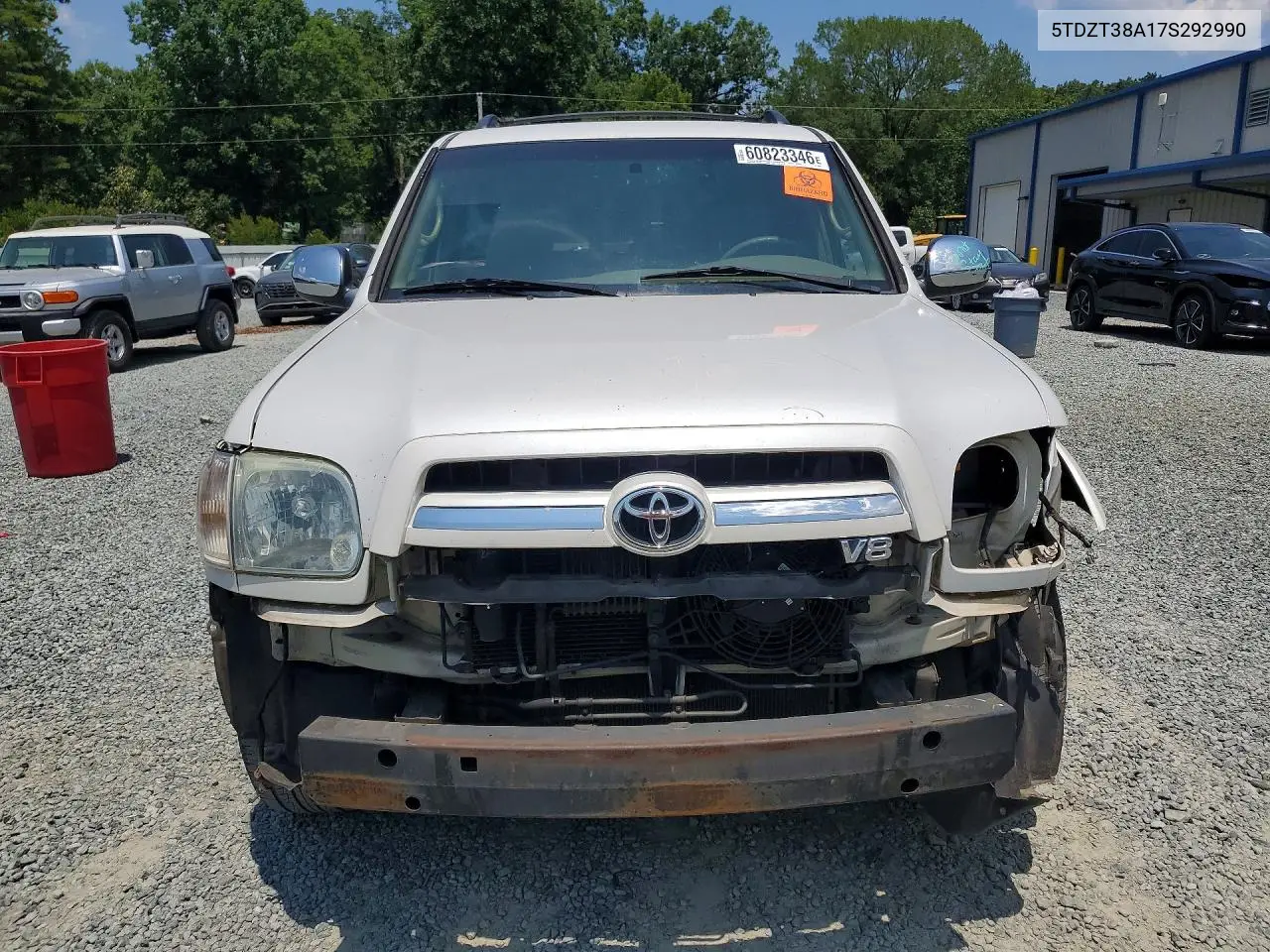 2007 Toyota Sequoia Limited VIN: 5TDZT38A17S292990 Lot: 60823346