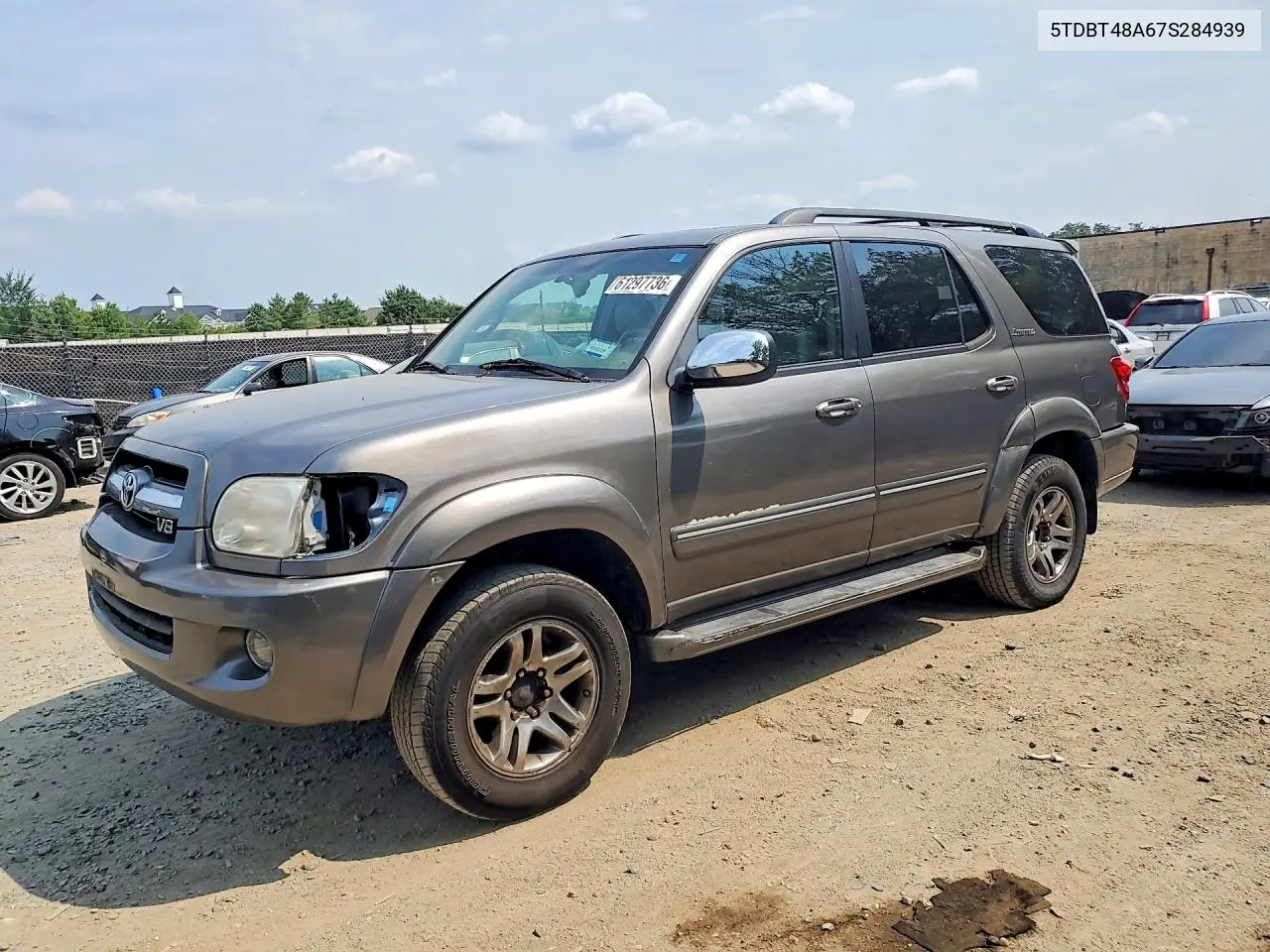 2007 Toyota Sequoia Limited VIN: 5TDBT48A67S284939 Lot: 61297736