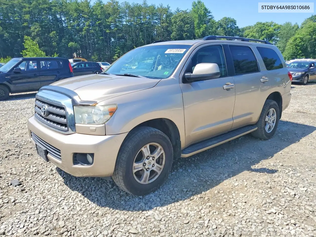 2008 Toyota Sequoia Sr5 VIN: 5TDBY64A98S010686 Lot: 59128956