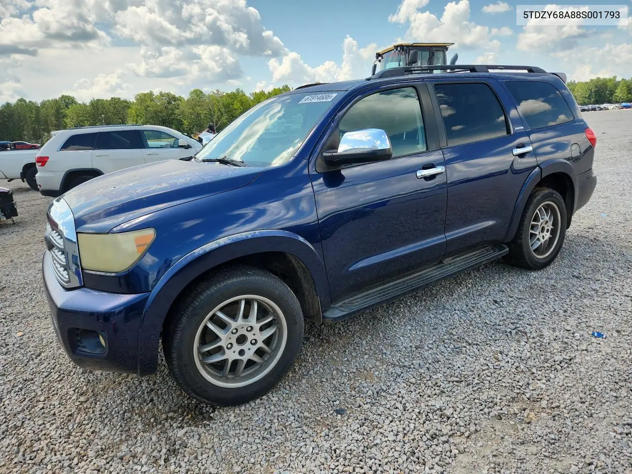 2008 Toyota Sequoia Limited VIN: 5TDZY68A88S001793 Lot: 61914686