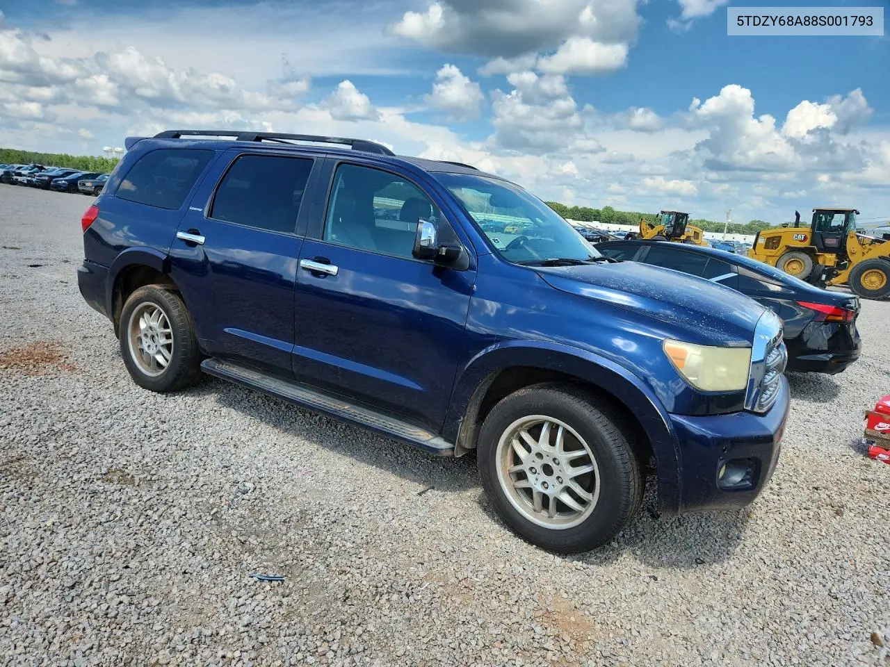 2008 Toyota Sequoia Limited VIN: 5TDZY68A88S001793 Lot: 61914686