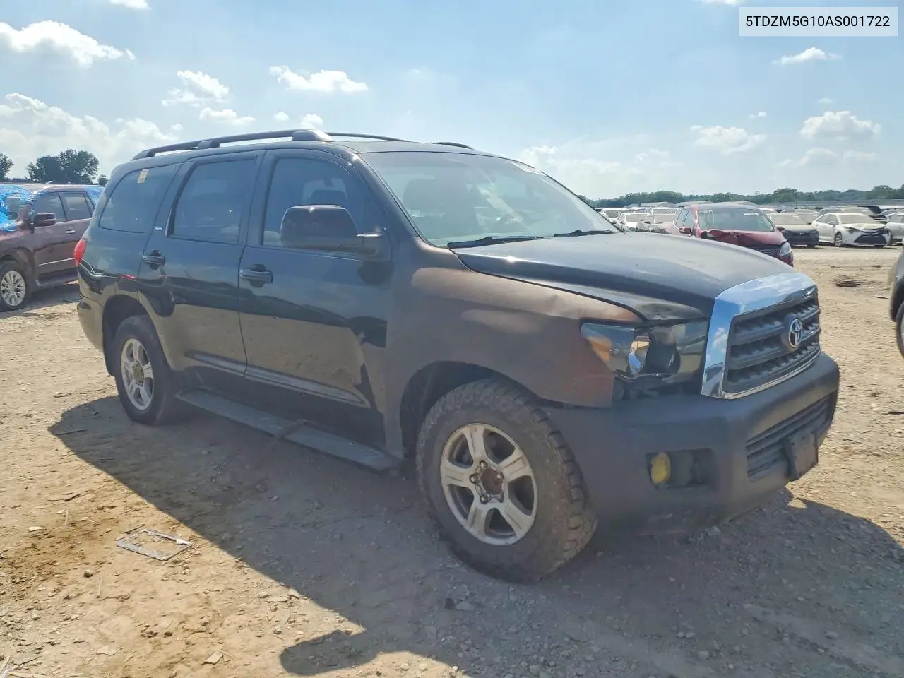 2010 Toyota Sequoia Sr5 VIN: 5TDZM5G10AS001722 Lot: 59725226