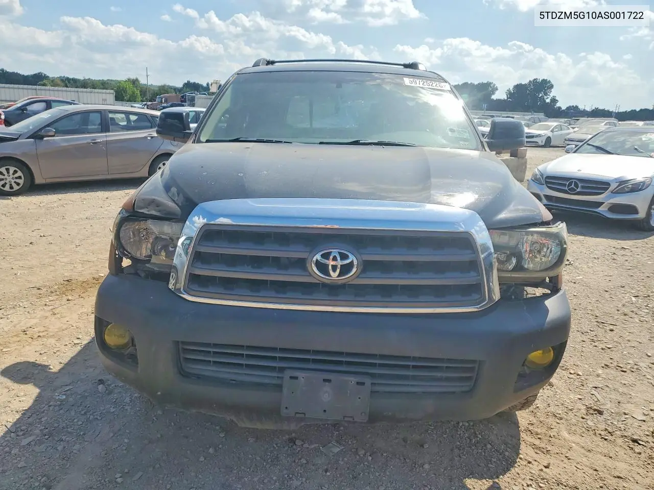 2010 Toyota Sequoia Sr5 VIN: 5TDZM5G10AS001722 Lot: 59725226