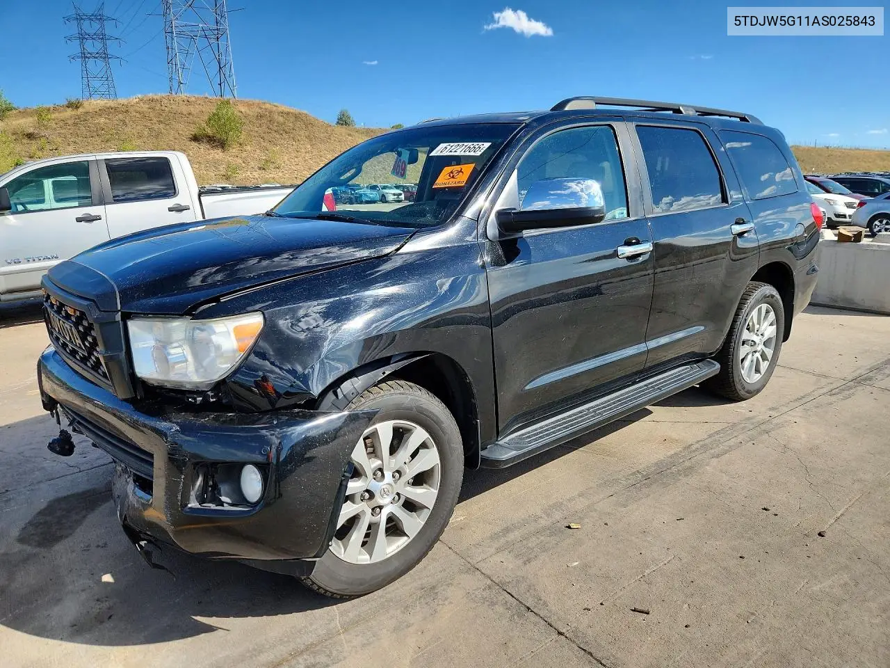 2010 Toyota Sequoia Limited VIN: 5TDJW5G11AS025843 Lot: 61221666