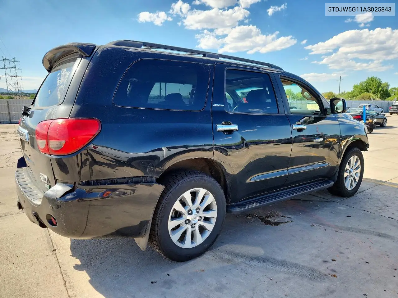 2010 Toyota Sequoia Limited VIN: 5TDJW5G11AS025843 Lot: 61221666