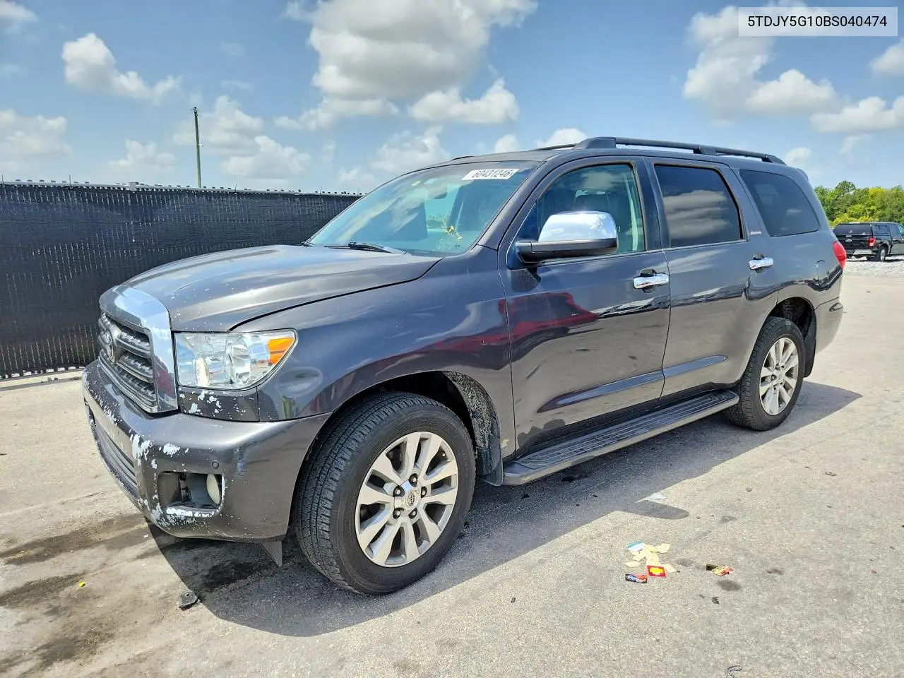 2011 Toyota Sequoia Limited VIN: 5TDJY5G10BS040474 Lot: 60431246