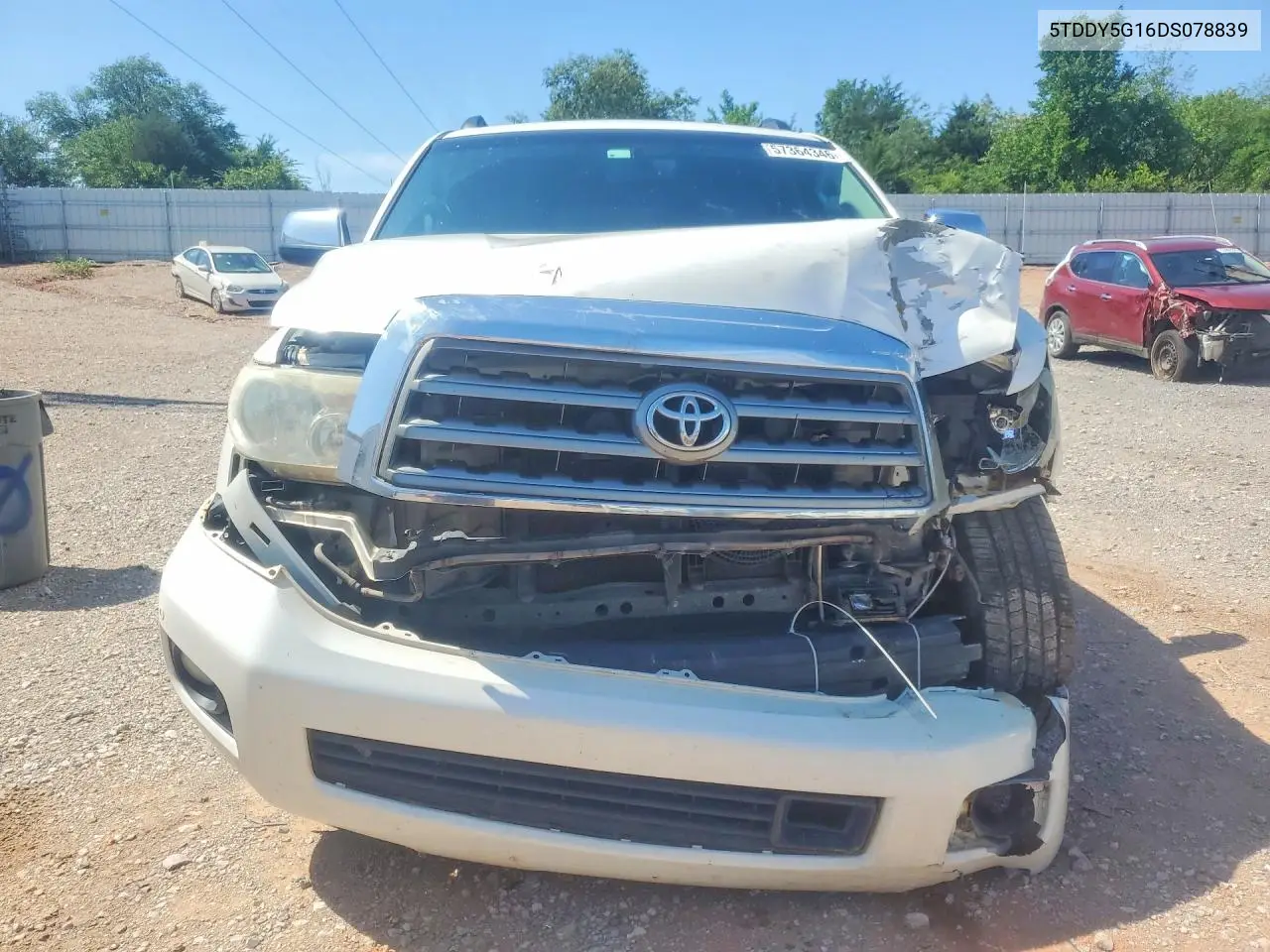 2013 Toyota Sequoia Platinum VIN: 5TDDY5G16DS078839 Lot: 57364346