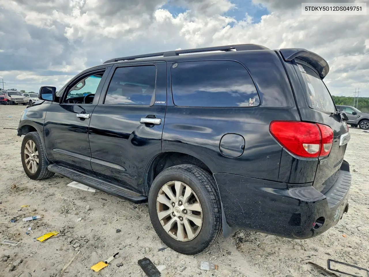 2013 Toyota Sequoia Limited VIN: 5TDKY5G12DS049751 Lot: 62019396