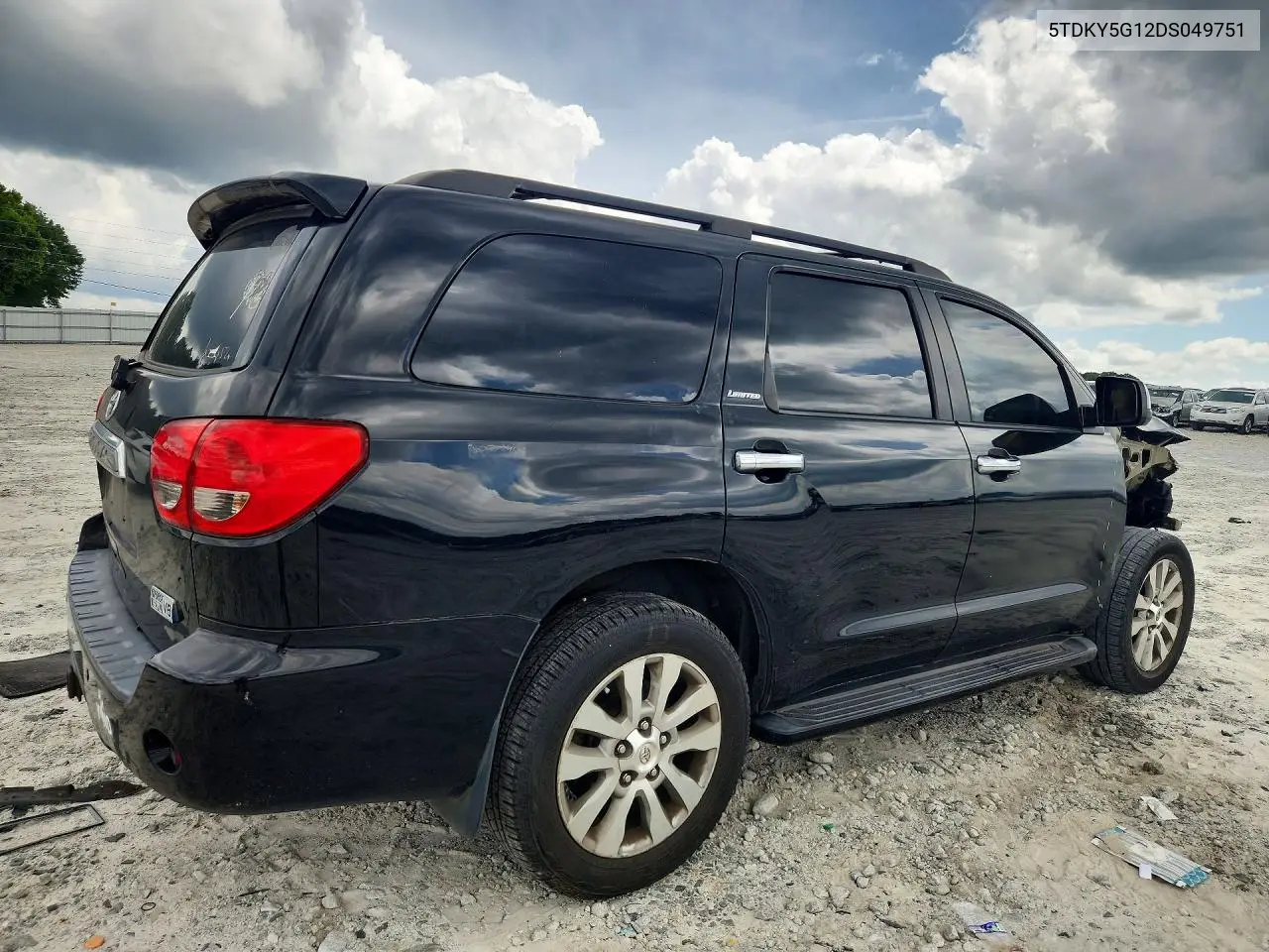 2013 Toyota Sequoia Limited VIN: 5TDKY5G12DS049751 Lot: 62019396