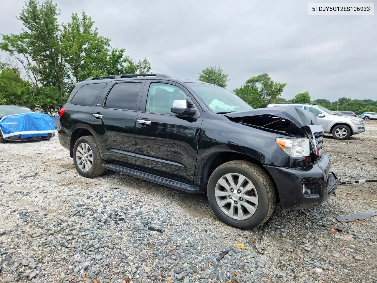 2014 Toyota Sequoia Limited VIN: 5TDJY5G12ES106933 Lot: 59785556