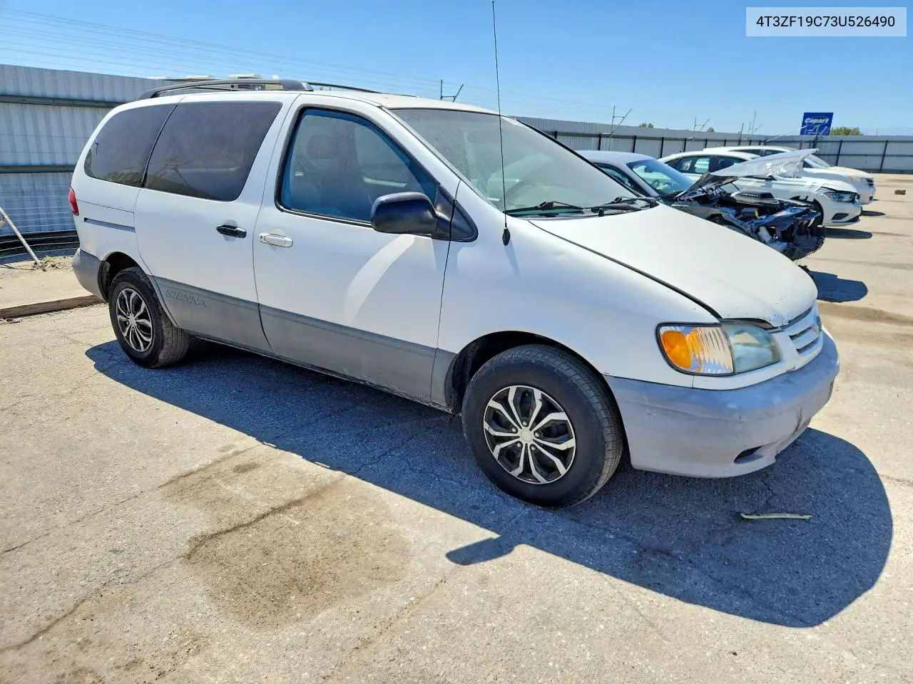 2003 Toyota Sienna Ce VIN: 4T3ZF19C73U526490 Lot: 61629046