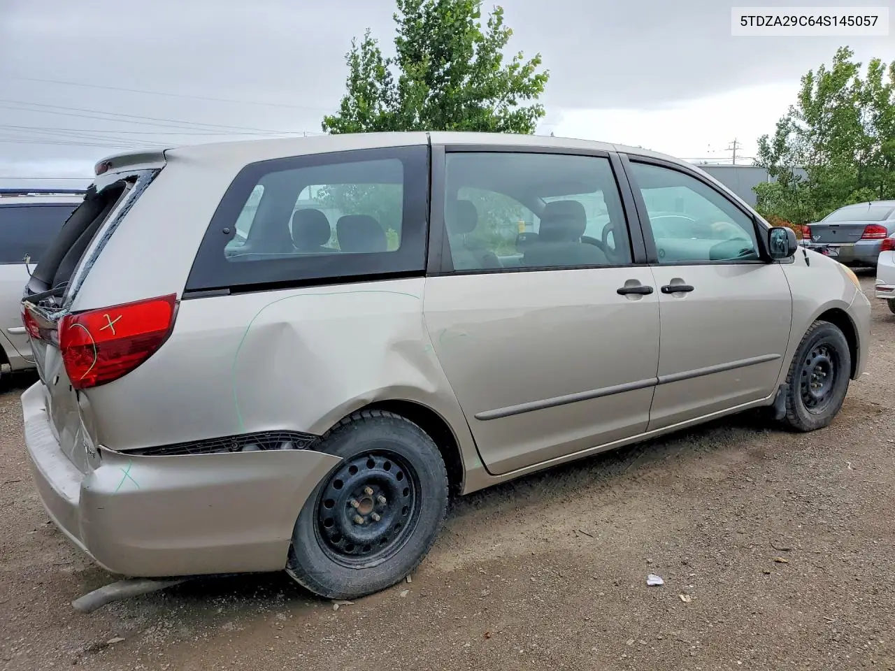 2004 Toyota Sienna Ce VIN: 5TDZA29C64S145057 Lot: 60373216