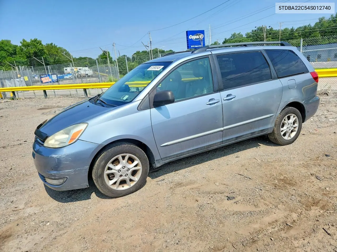 2004 Toyota Sienna Xle Limited 7 Passenger VIN: 5TDBA22C54S012740 Lot: 61598346