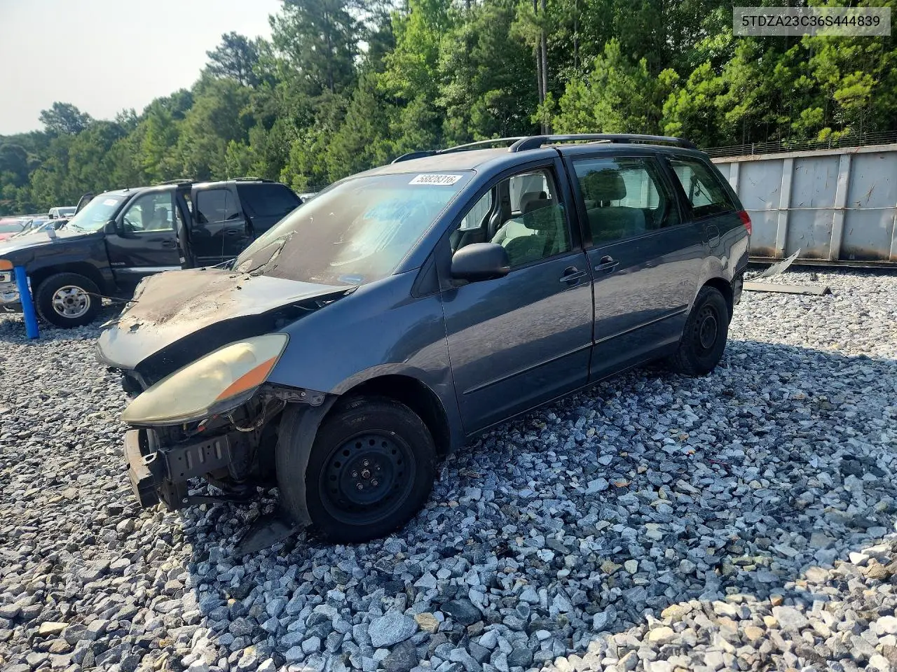 2006 Toyota Sienna Ce 8 Passenger VIN: 5TDZA23C36S444839 Lot: 58828316