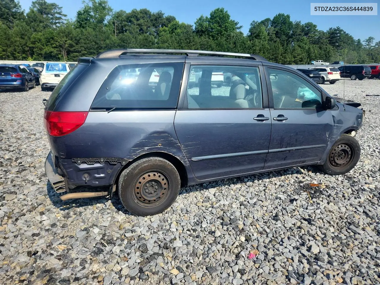 2006 Toyota Sienna Ce 8 Passenger VIN: 5TDZA23C36S444839 Lot: 58828316